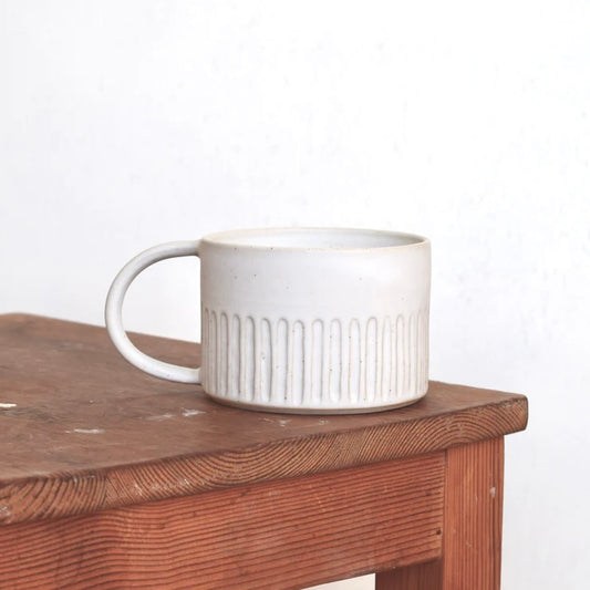 Mug, Carved - Måne Ceramics Studio