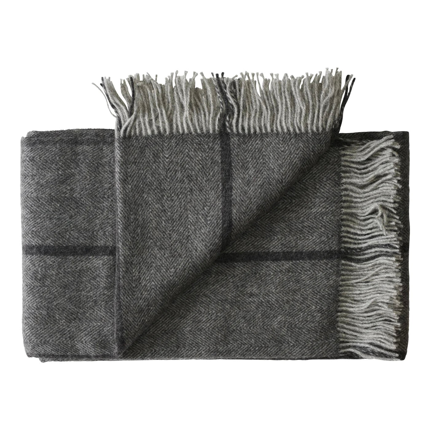 Plaid Askø, 140x240, Dark Grey - Silkeborg Uldspineri