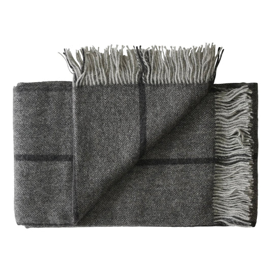 Plaid Askø, 140x240, Dark Grey - Silkeborg Uldspineri