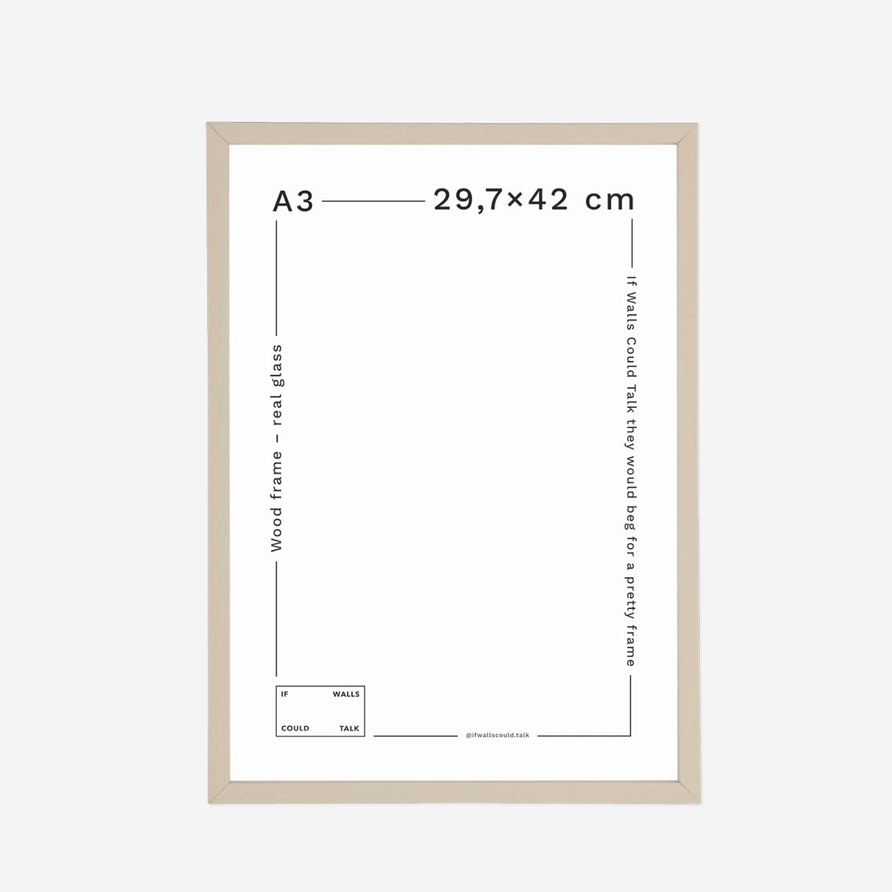 Ramme A3 - Beige Grey