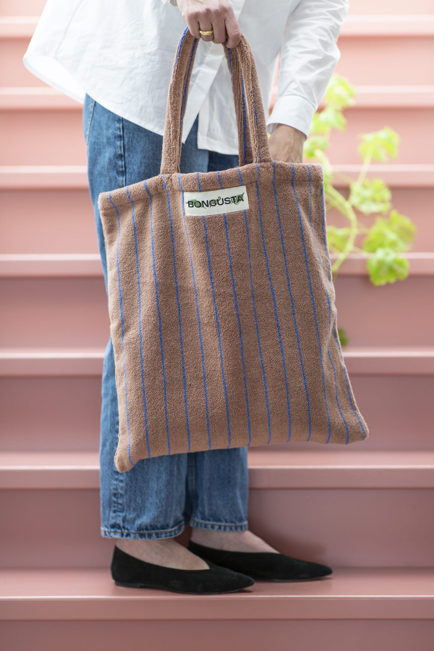 Naram Totebag, Camel & Ultramarine - Bongusta