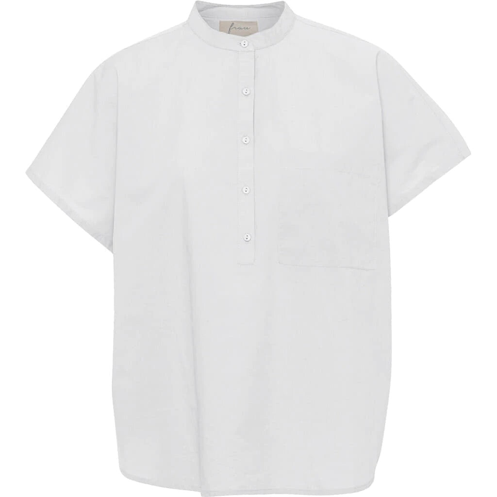 Colombo kortærmet skjorte, Bright White - Frau