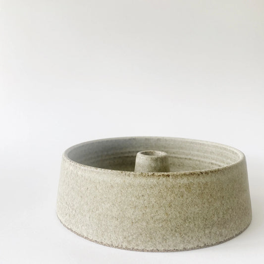 Candle Holder with Bowl, Grey, Medium 2 - Viki Weiland