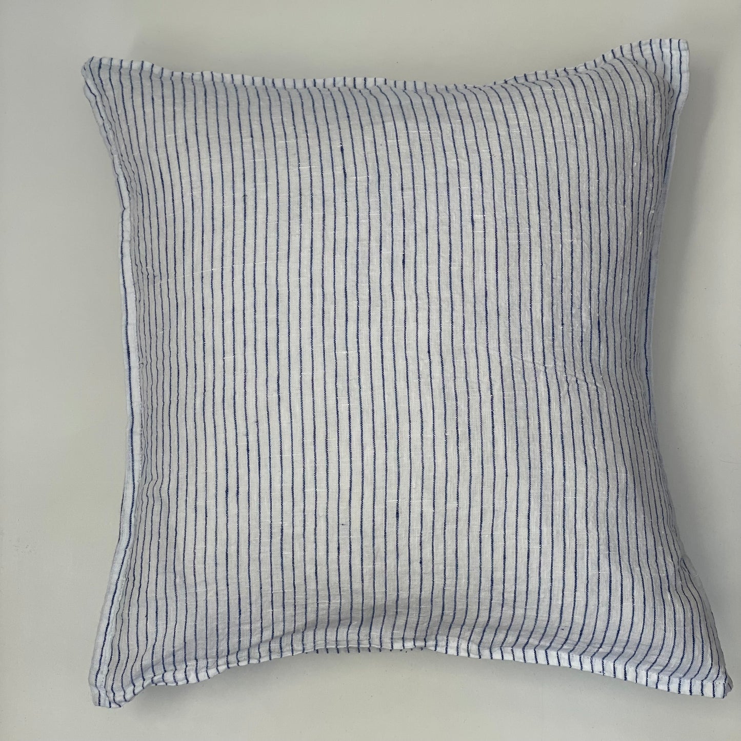 Hørpude 50x50, Atlantic Blue Stribe - Linge Particulier