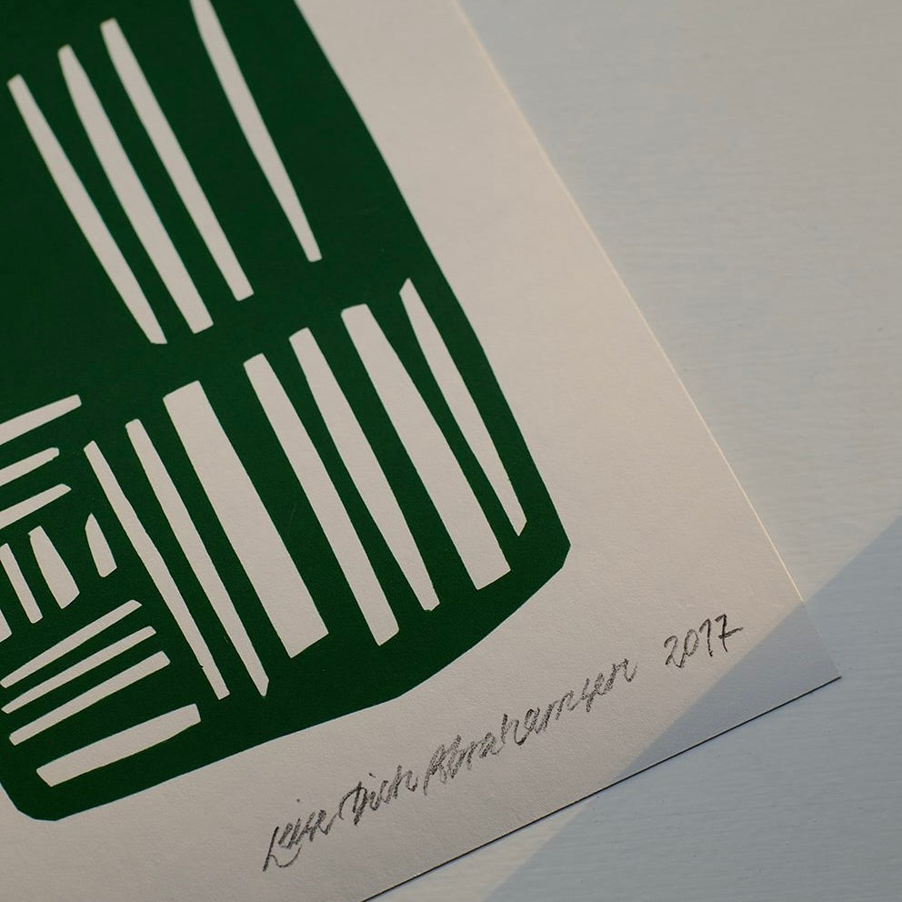 Kunsttryk af Leise Dich Abrahamsen A3, Corpus Green