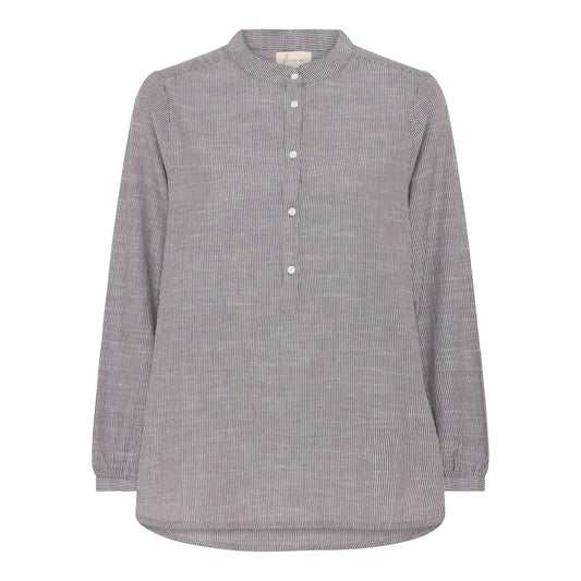 Madrid Skjorte, Coffee Quartz Stripe - Frau
