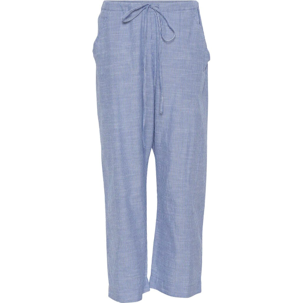 Milano String Ankle Pant, Blåstribet - Frau