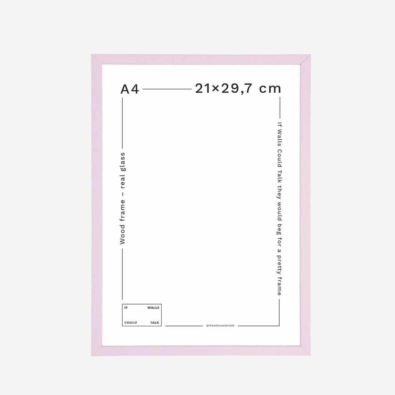 Ramme A4 - Baby rose