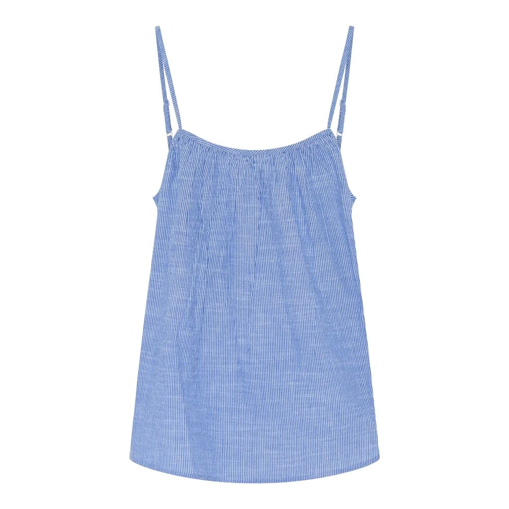Vancouver top, Medium Blue Stripe - Frau