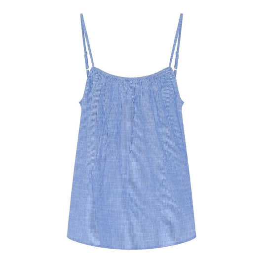 Vancouver top, Medium Blue Stripe - Frau
