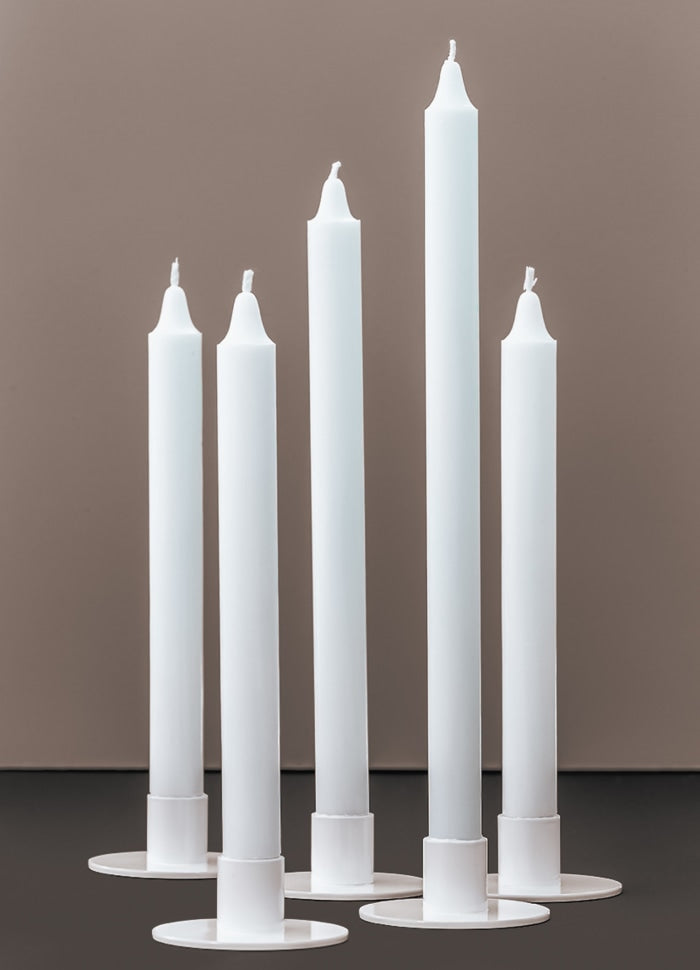 Kronelys, hvid, 4 stk. - Kunstindustrien