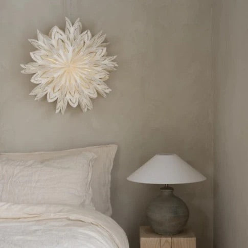 Siv Papirstjerne, Ø 60 cm, Hvid - Watt og Veke