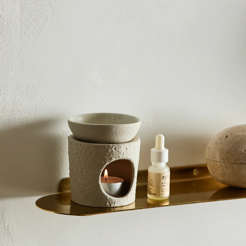 Aroma brænder, keramisk Råhvid - Ayu