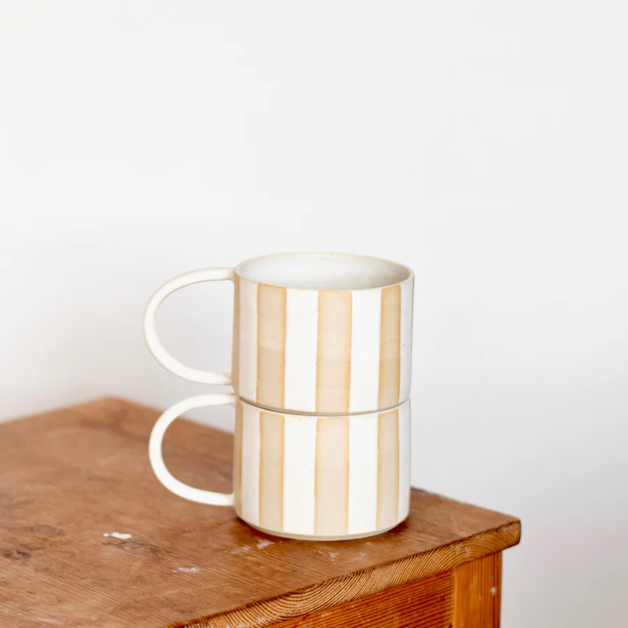 Mug, Striped - Måne Ceramics Studio
