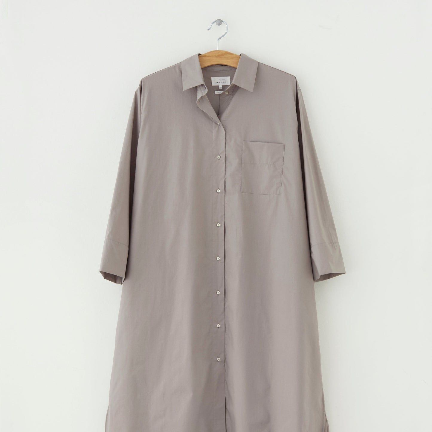 Alva shirt dress, Wide Sleeve, warm grey - Fabulous Agenda