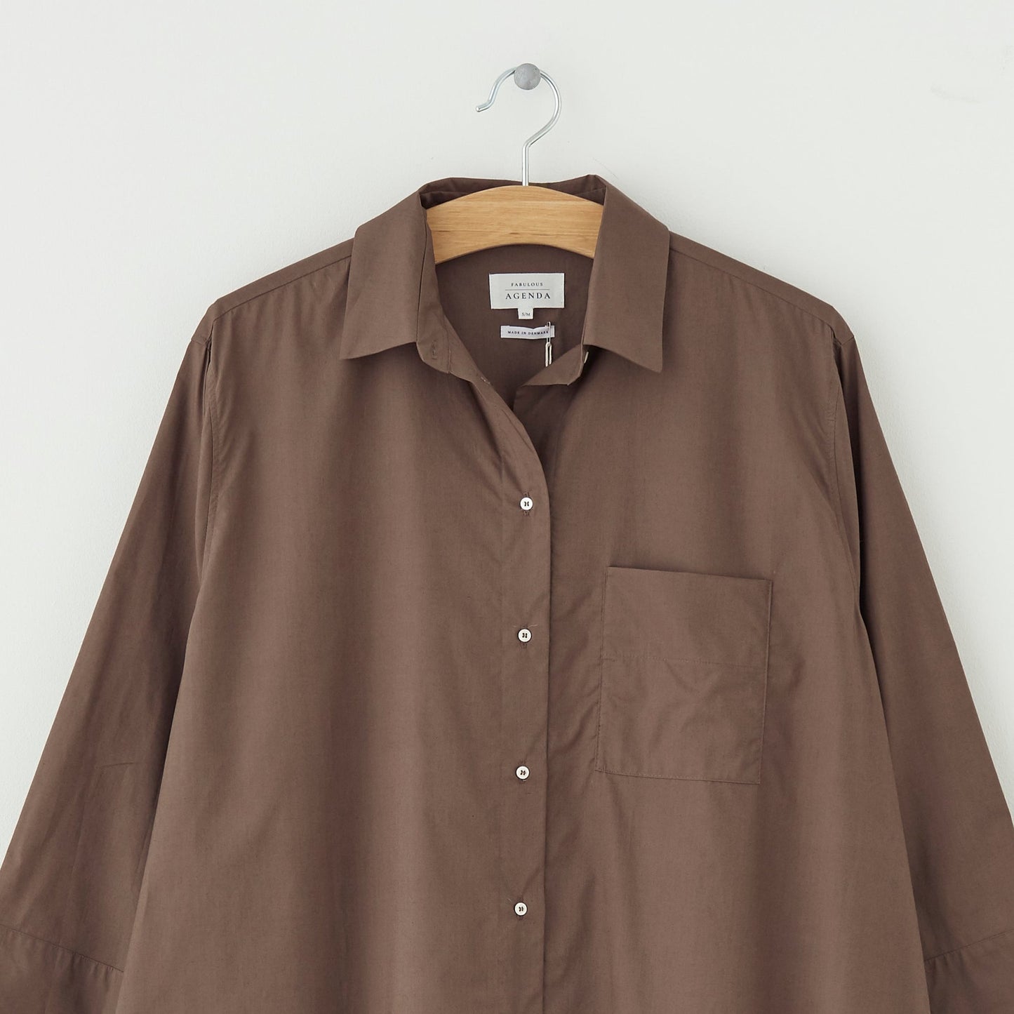 Alva shirt dress, Wide Sleeve, chocolate - Fabulous Agenda