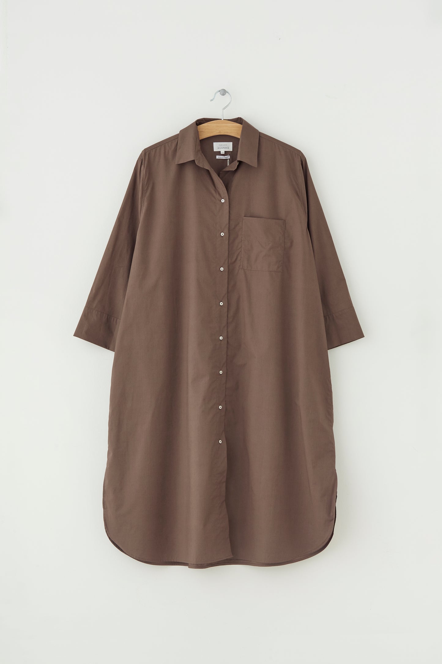 Alva shirt dress, Wide Sleeve, chocolate - Fabulous Agenda