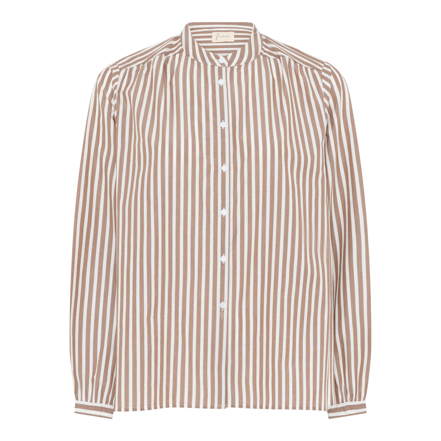 Florence Shirt BC, Coffee Wide Stripe - FRAU