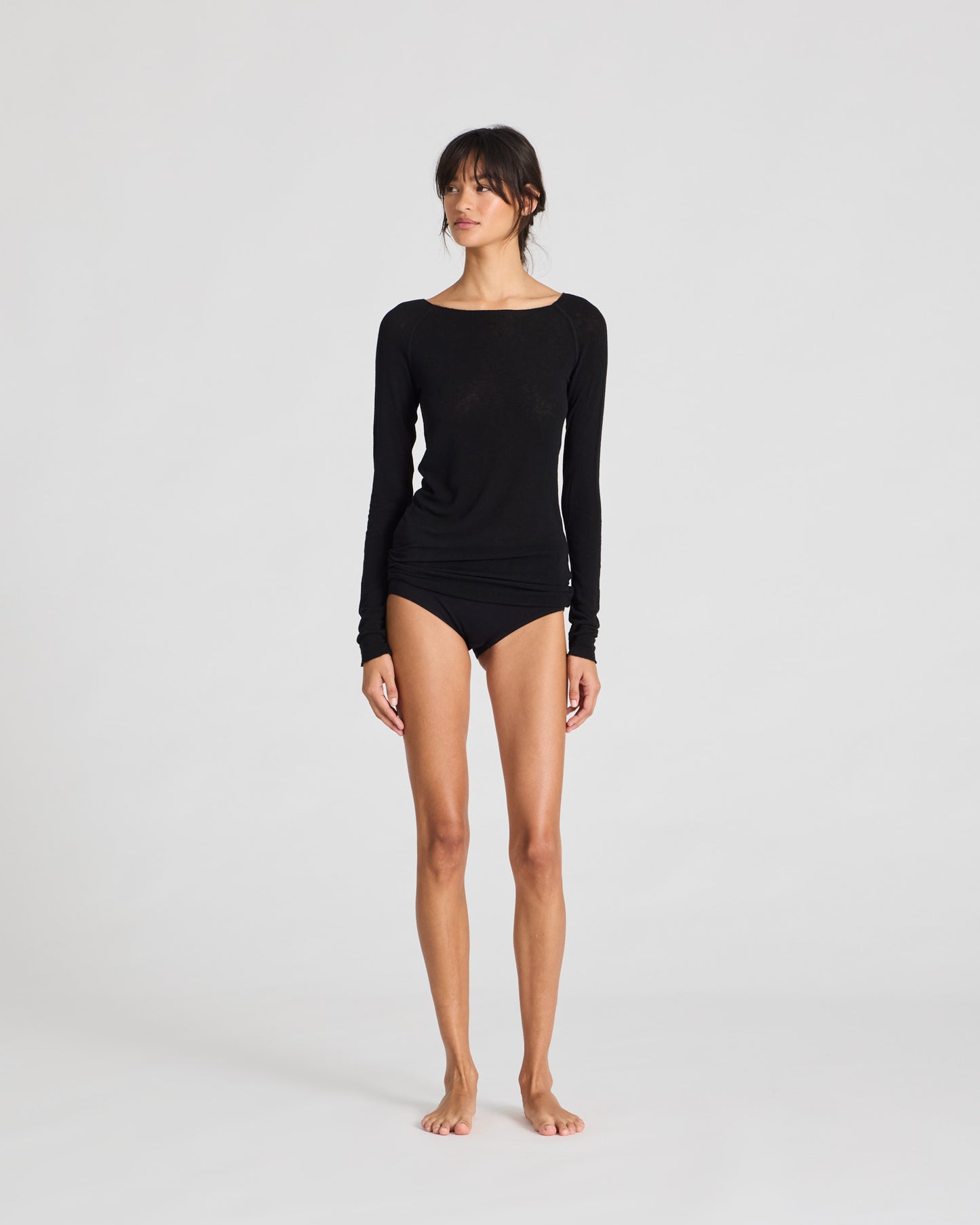 Amalie Wool Top - Black