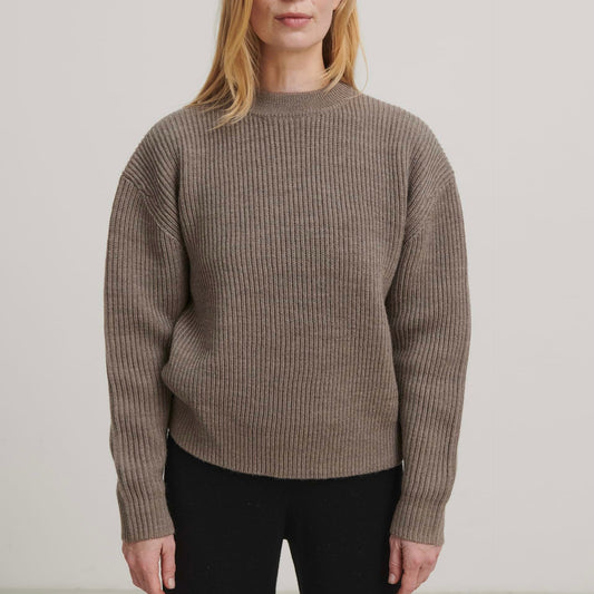 Raw Wool Sweater, beige melange