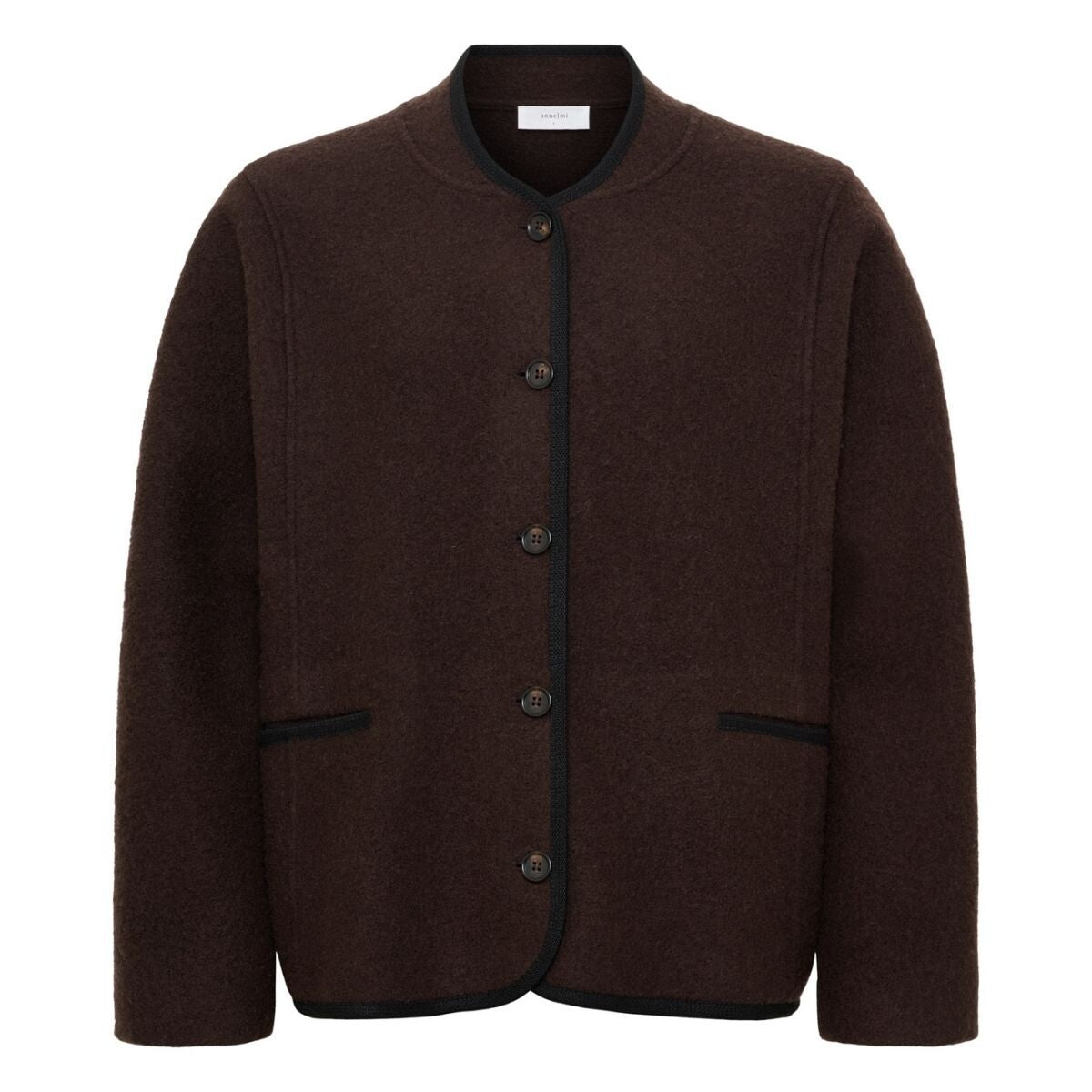 HILL LS WOOL JACKET - DEMITASSE