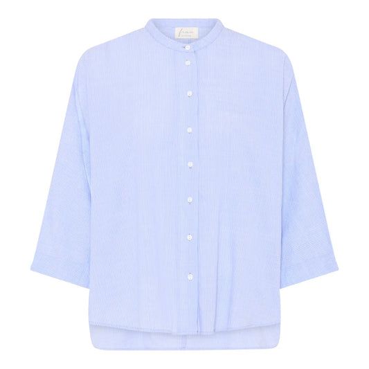 Seoul Short Shirt, Baby Lavender Stripe - Frau