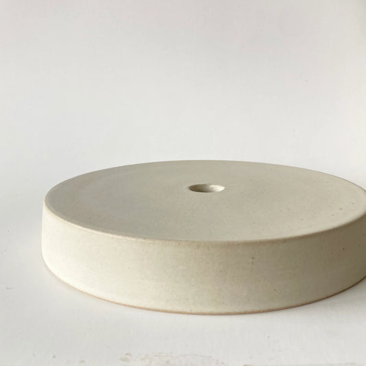 Candle Holder Disc Large, White - Viki Weiland