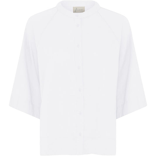 Abu Dhabi Hør skjorte, Bright White - Frau