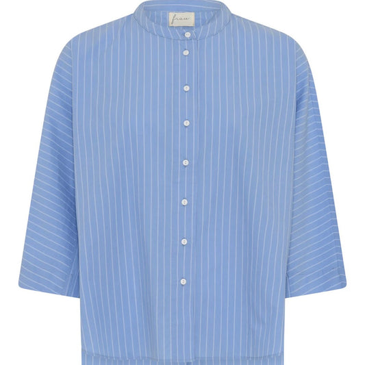 Seoul Short Shirt, Hydrangea Stripe - Frau