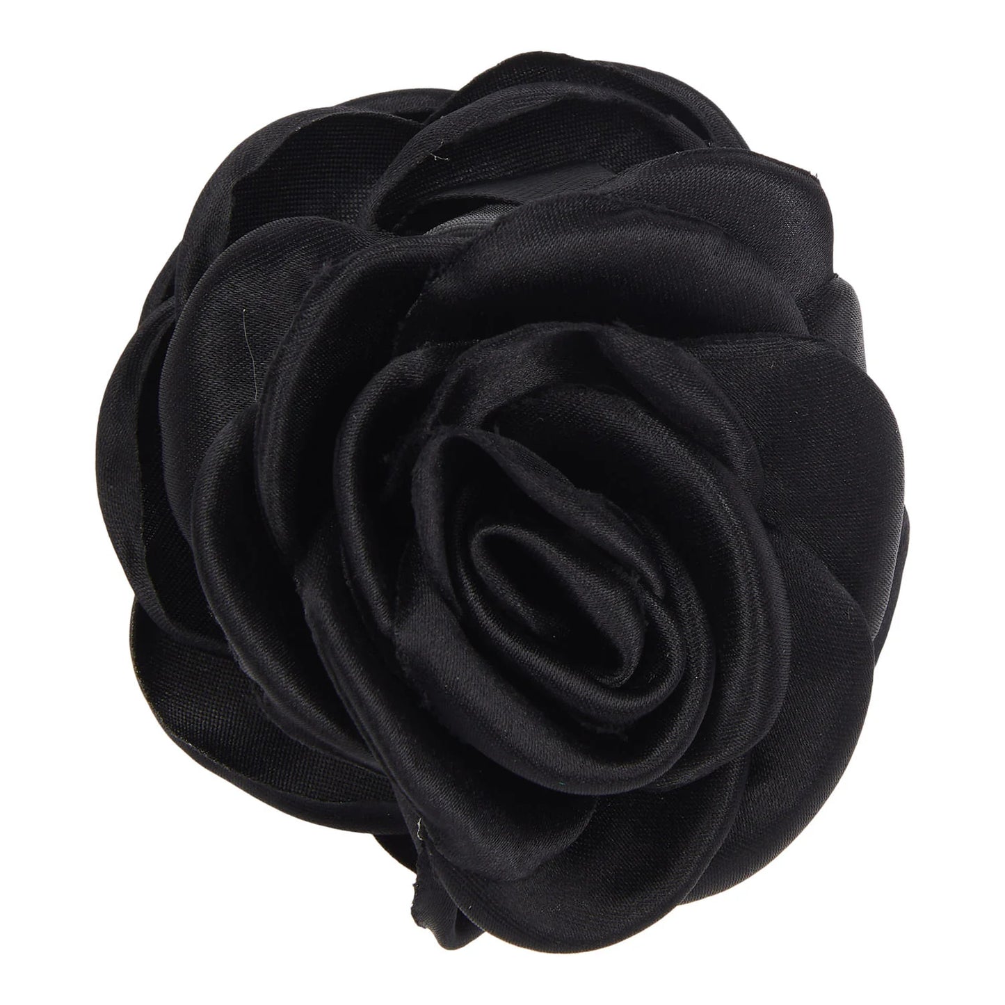 Small Satin Rose Klemme, black - Pico