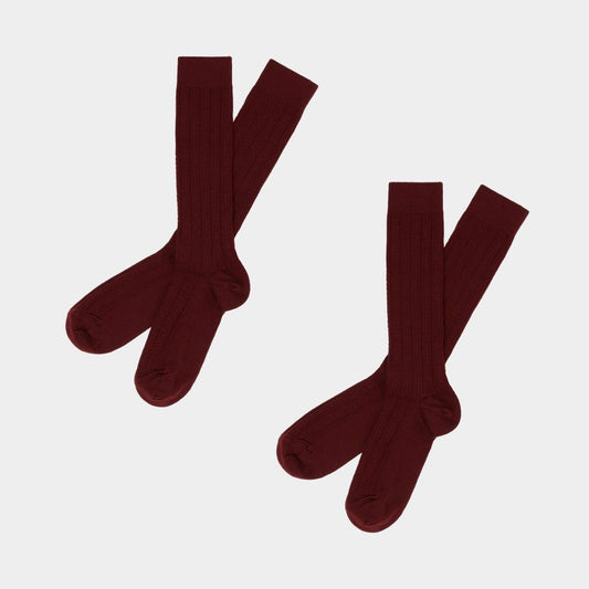 2-PACK Knee Stockings, Cranberry