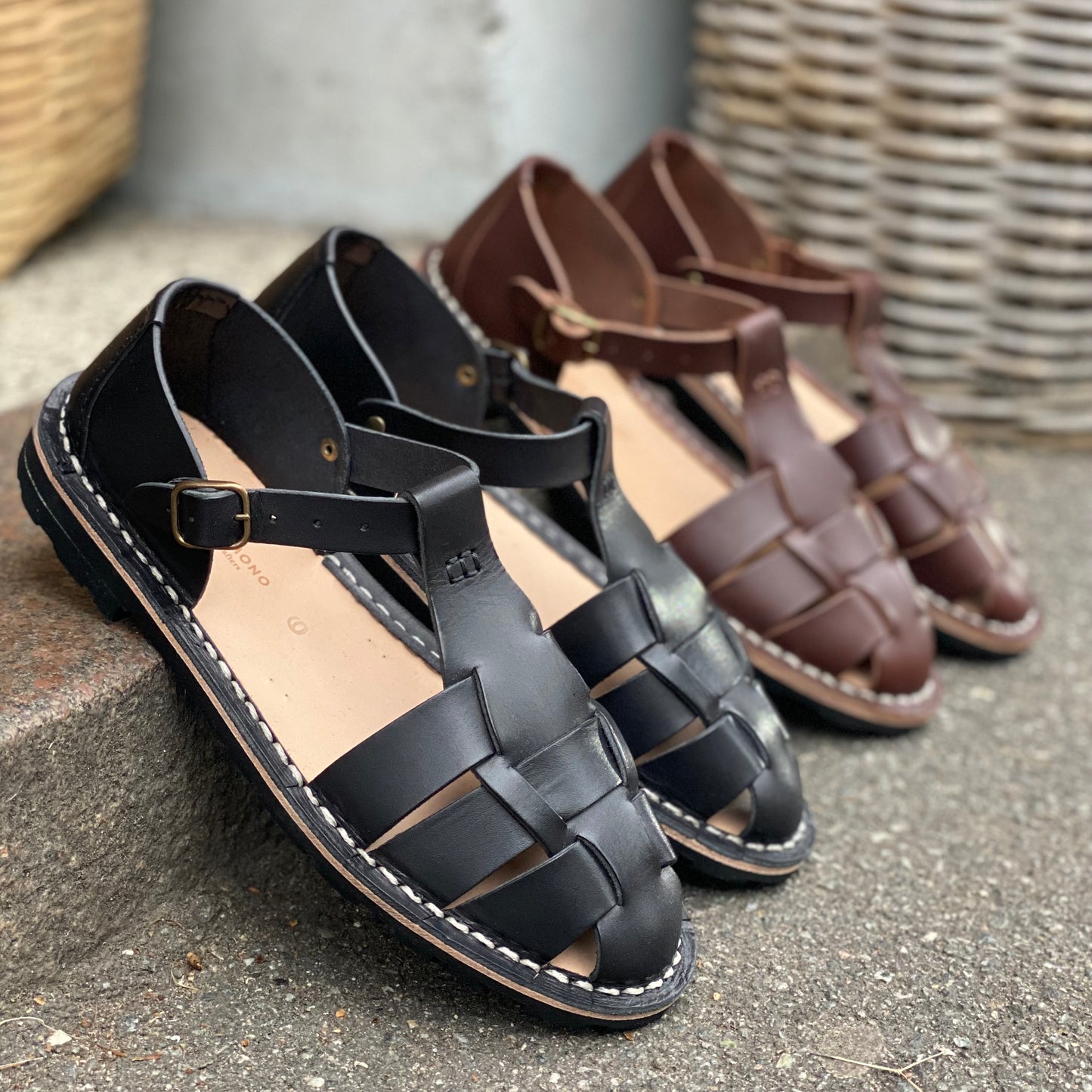 Artisanal Sandals, Black - Steve Mono