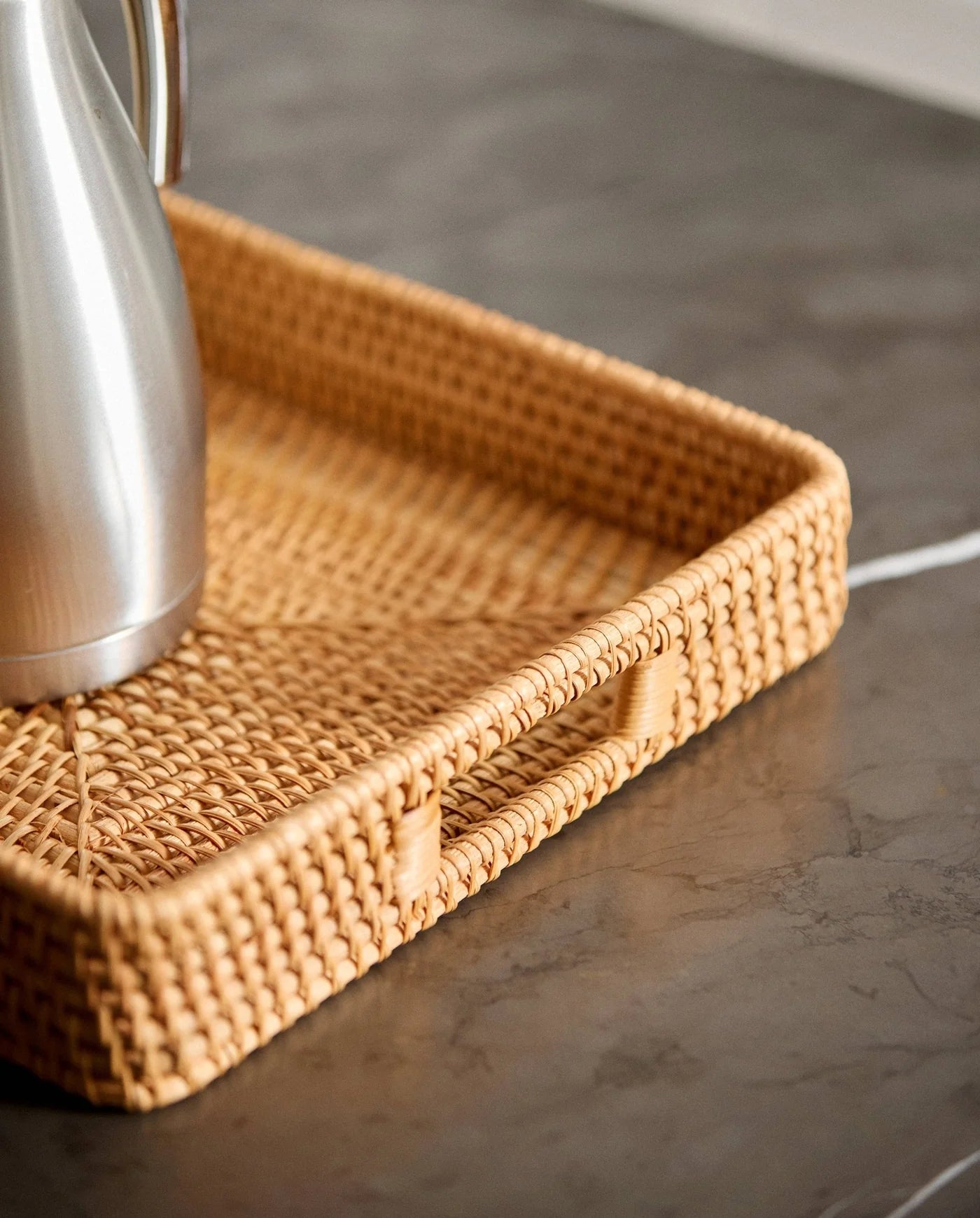 Rattan serveringsbakke