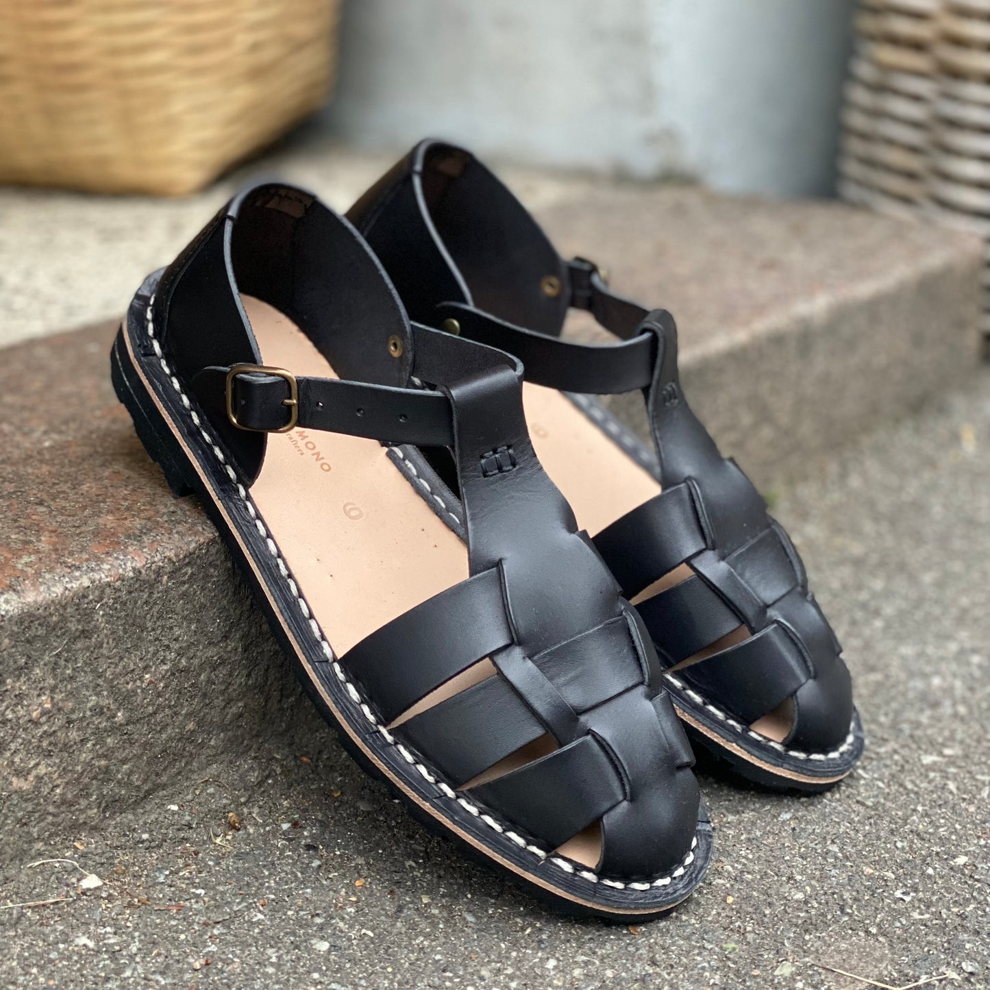 Artisanal Sandals, Black - Steve Mono