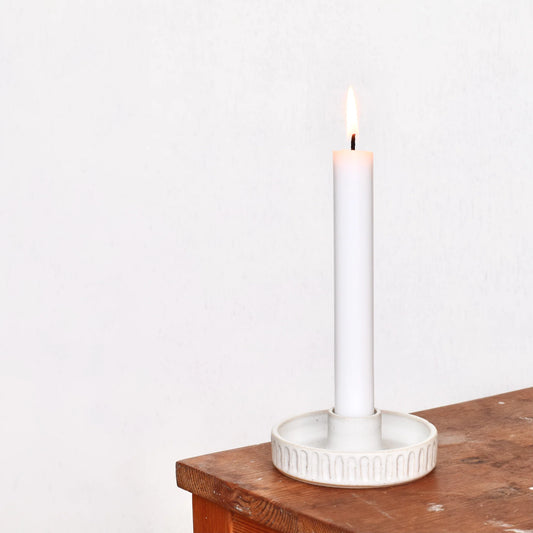 Candleholder, Carved - Måne Ceramics Studio