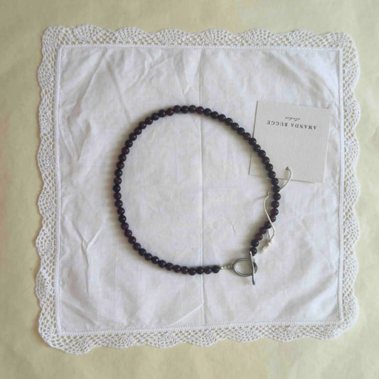 Ayla Necklace Petite - Burgundy