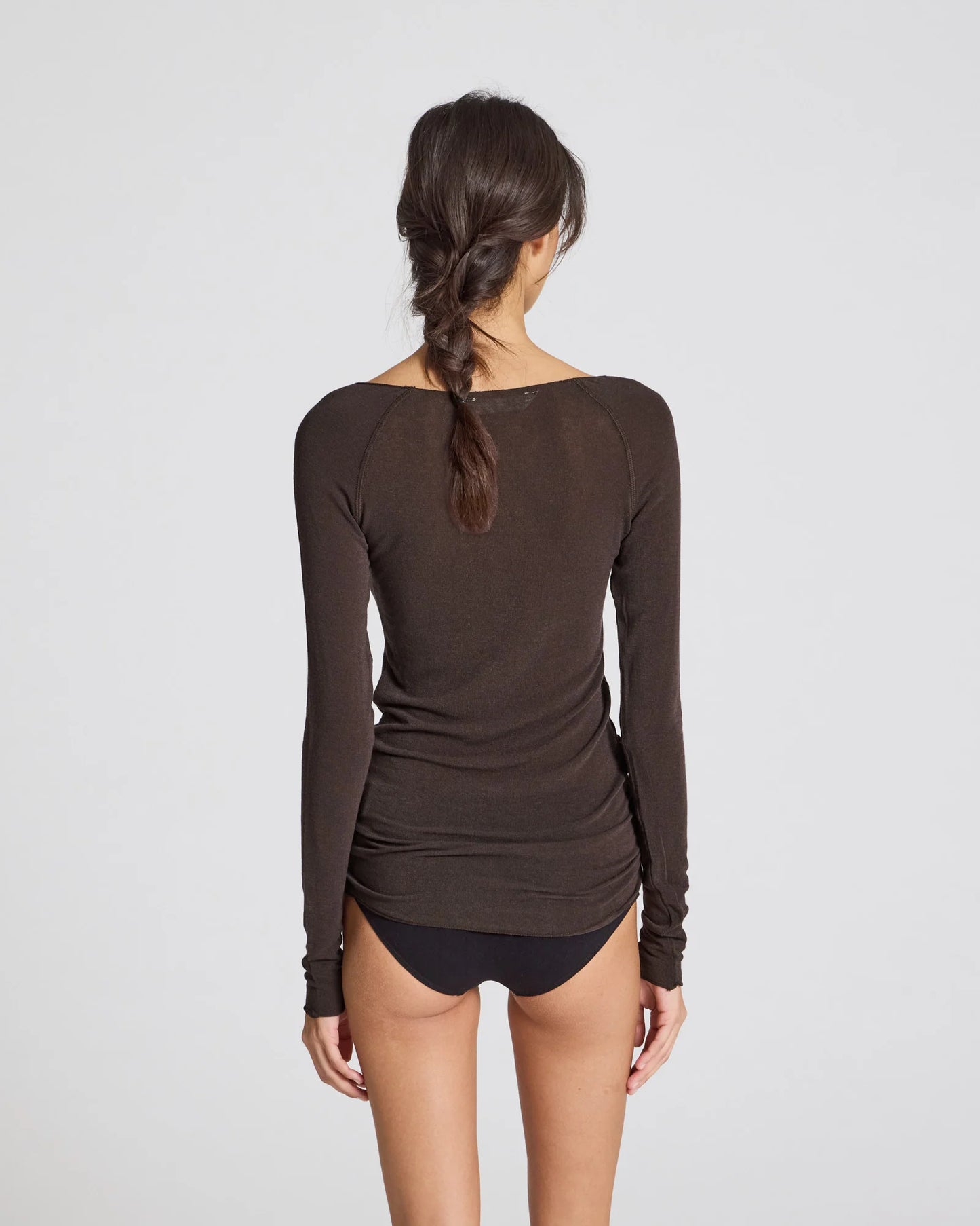 Amalie Wool Top - Mulch