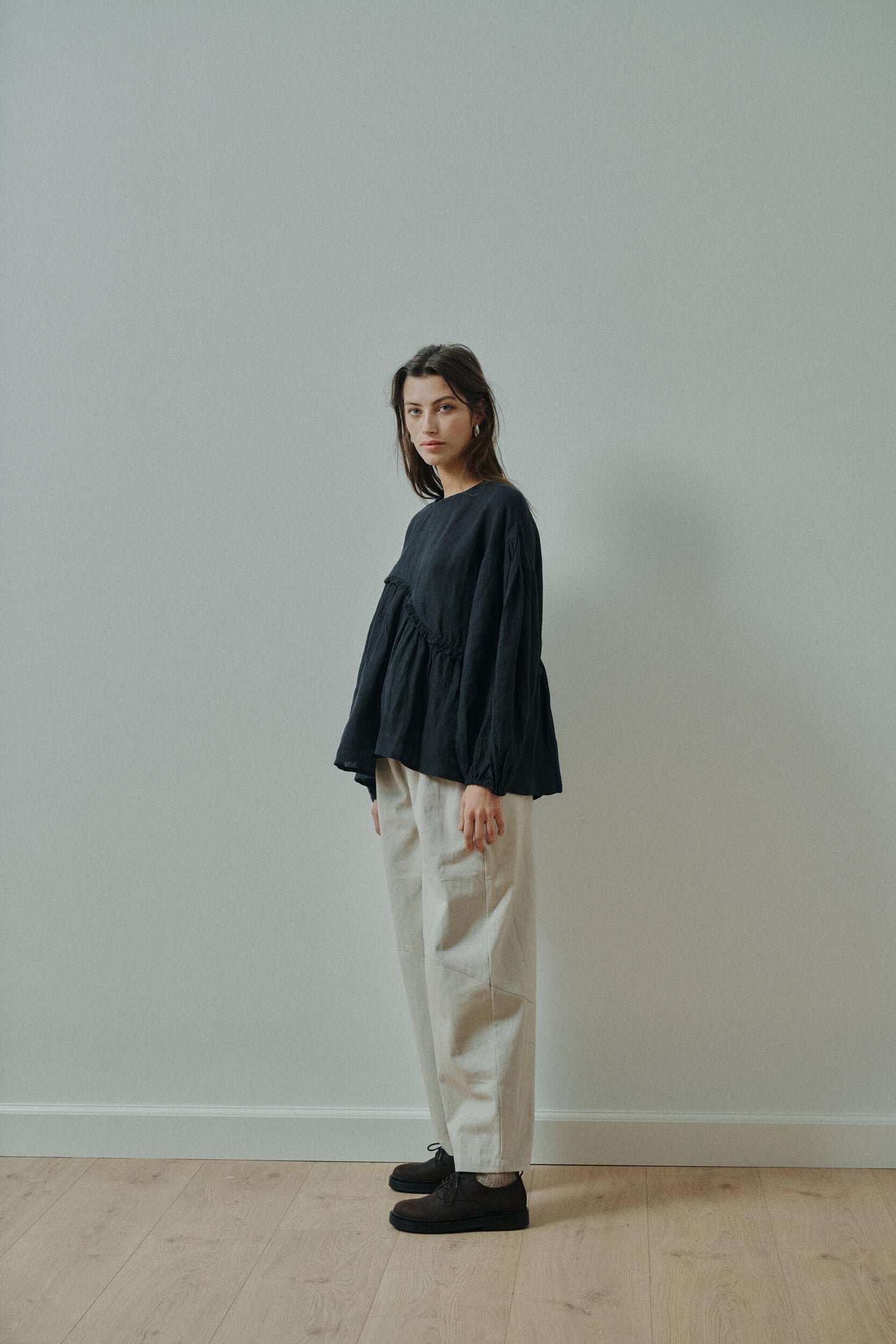 Vera mw barrel pant – Oatmeal