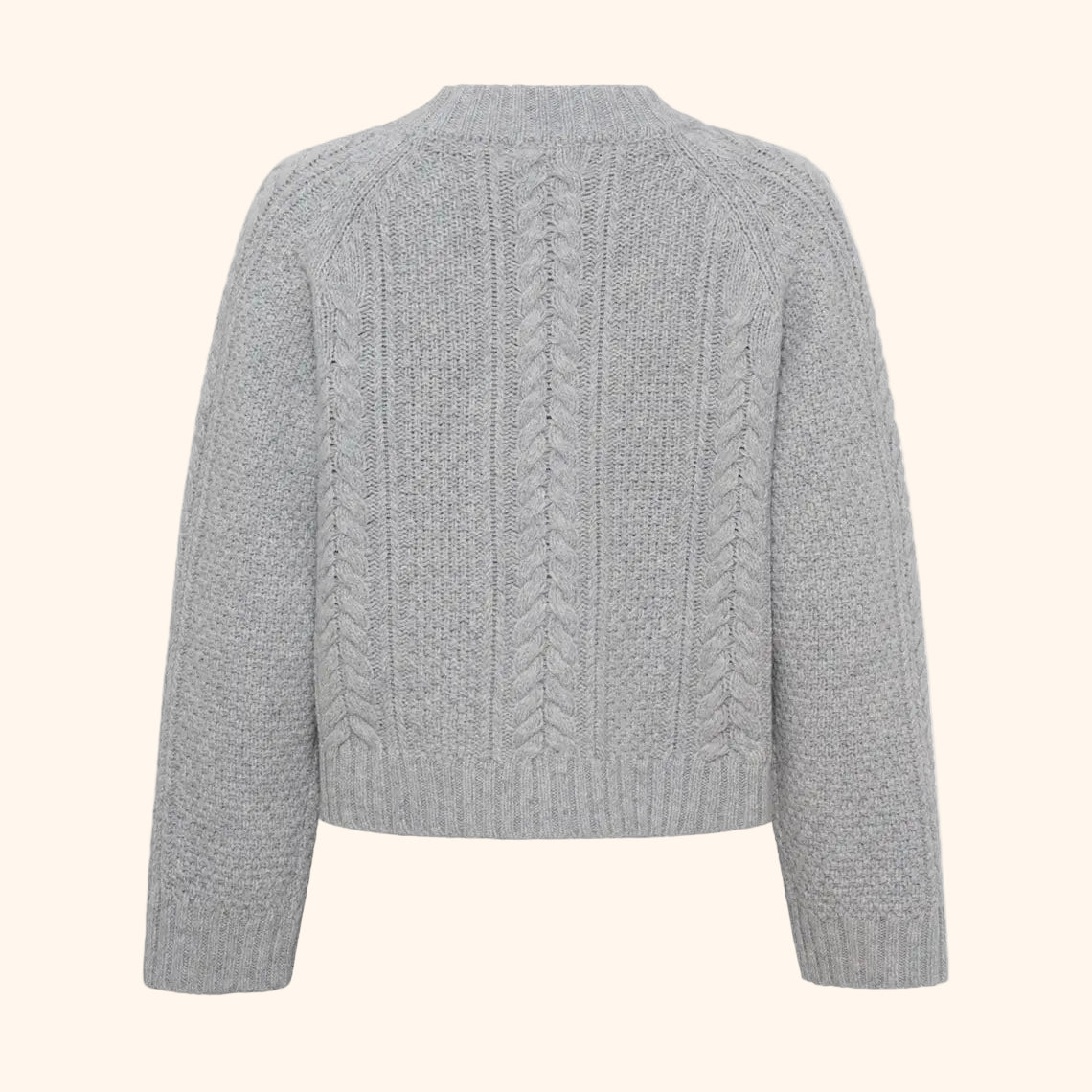 HEATHER LS KNIT JUMPER, LIGHT GREY MELANGE