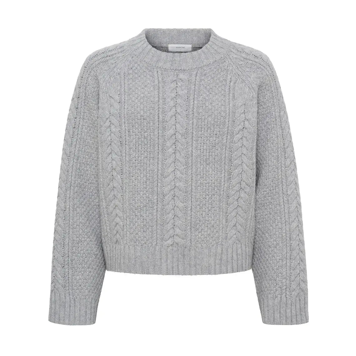 HEATHER LS KNIT JUMPER, LIGHT GREY MELANGE