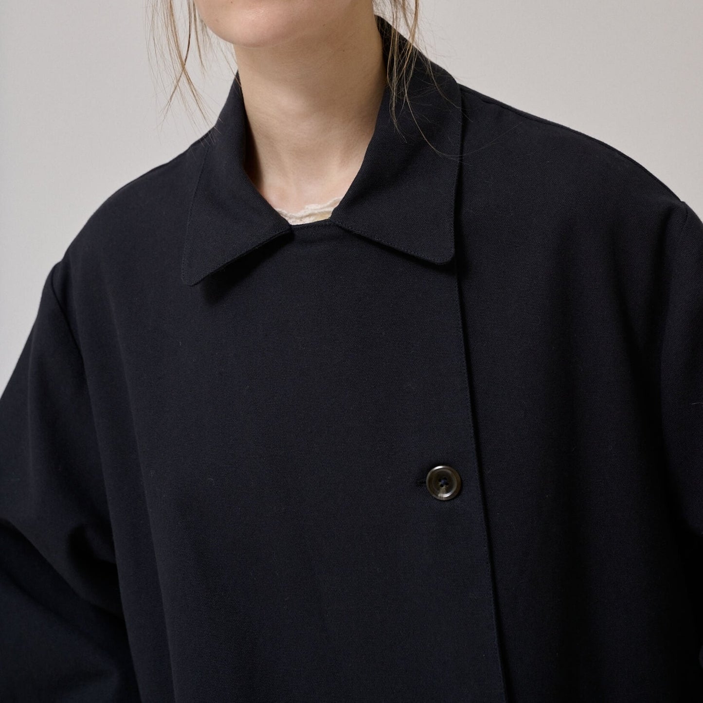 Bay long trenchcoat – Dark Navy