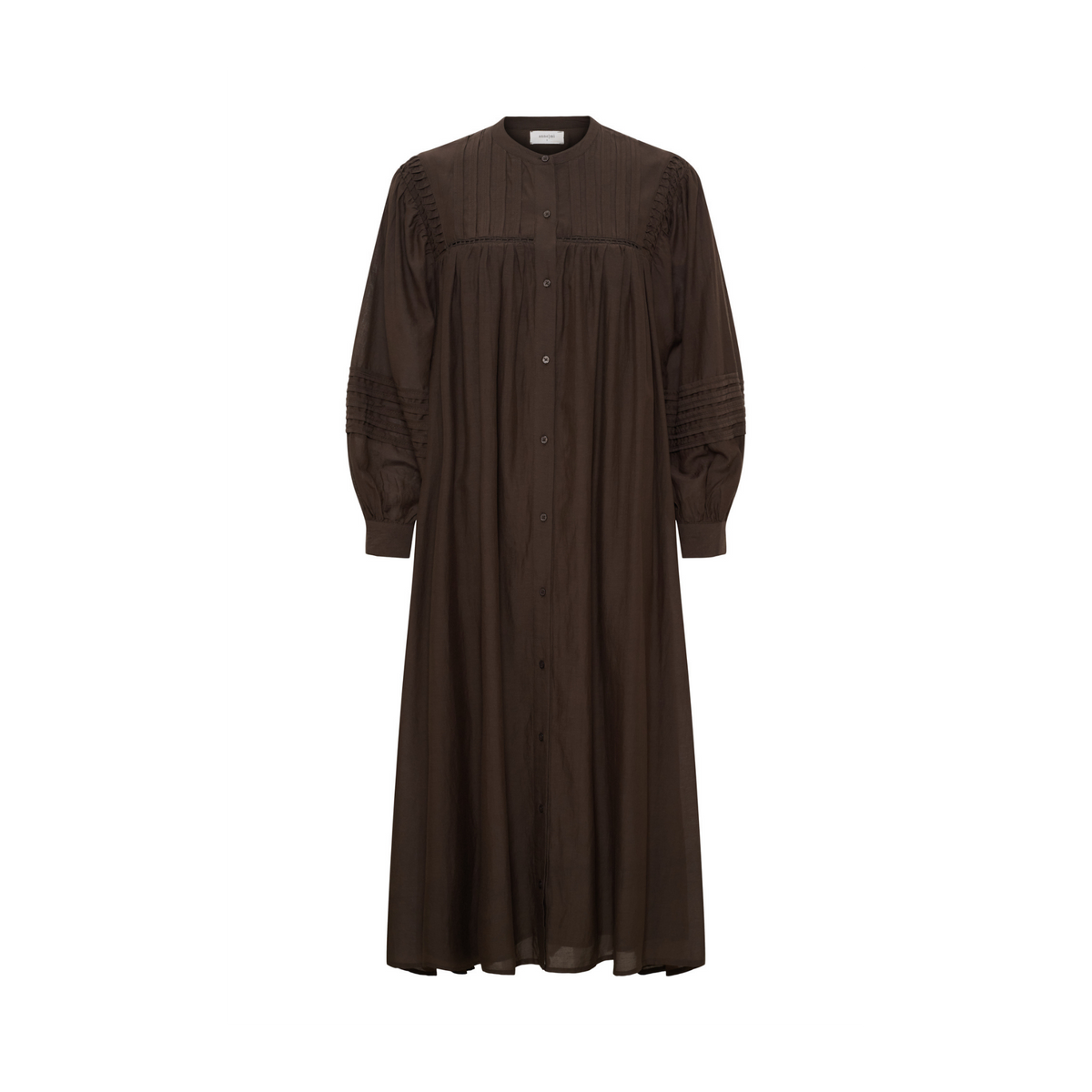 DEW LS SHIRT DRESS - DEMITASSE