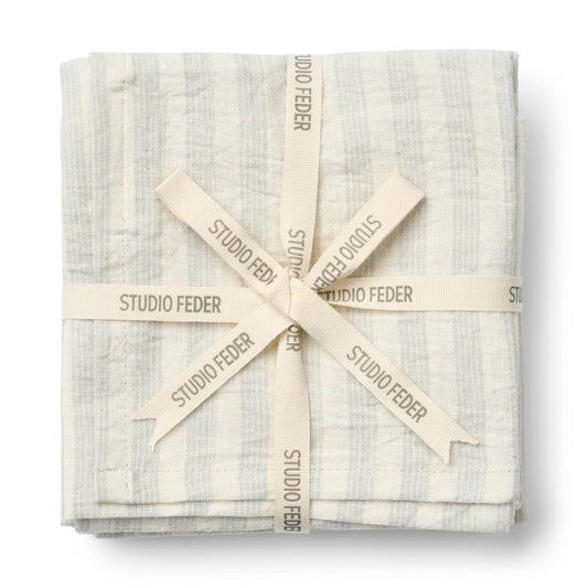 Mundserviet 4 stk. SOFT/MINT STRIPE - STUDIO FEDER