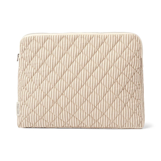 LARA LAPTOP CASE, BROWN BEACH STRIPE - STUDIO FEDER