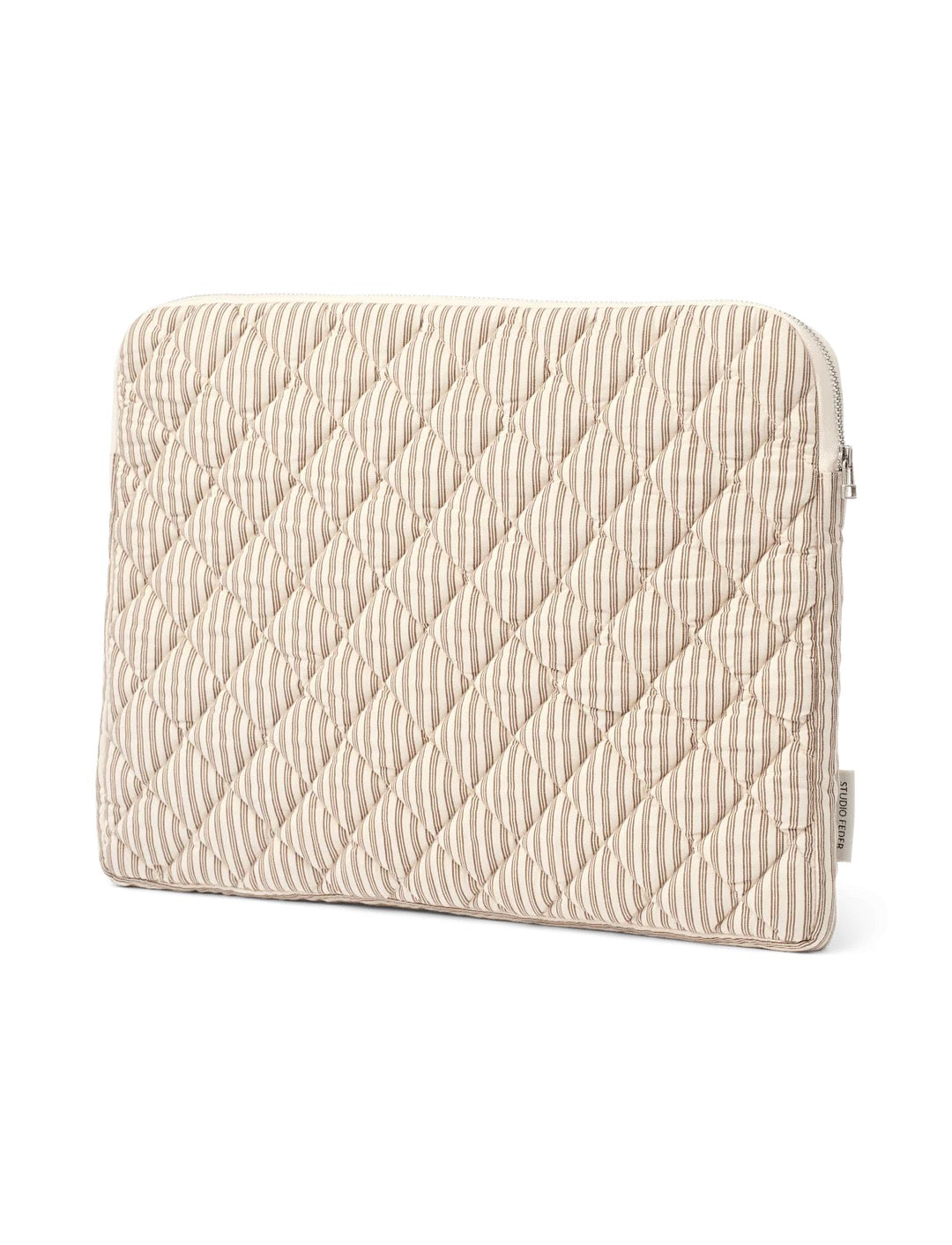 LARA LAPTOP CASE, BROWN BEACH STRIPE - STUDIO FEDER