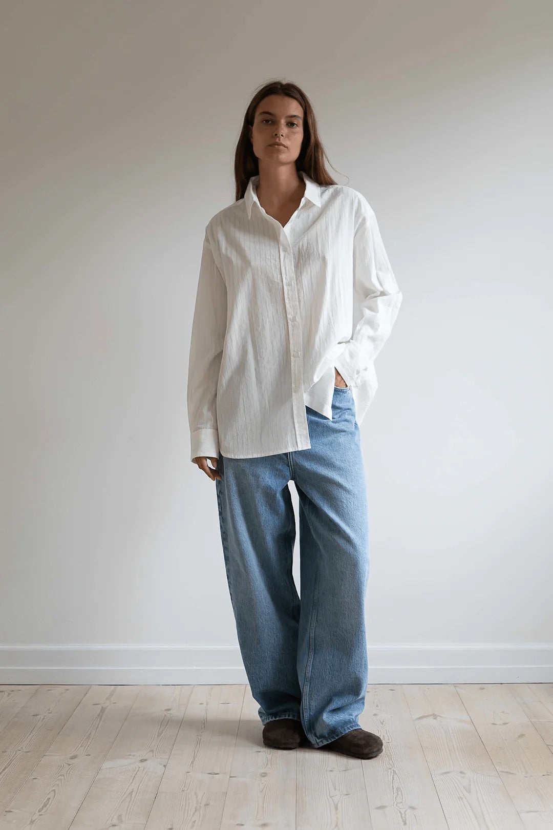 JOSIE SKJORTE, MILK - STUDIO FEDER