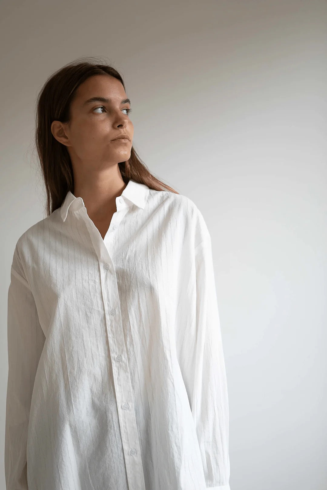 JOSIE SKJORTE, MILK - STUDIO FEDER