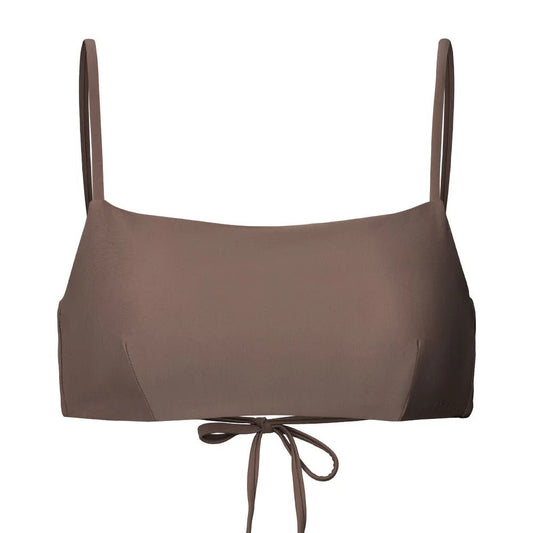 Bikini Top Bandeau BAY, walnut - Rethinkit Studio