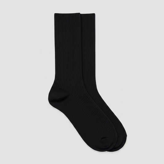 MRS. HOSEIRY, MERINO SOLID sock DARK BLUE