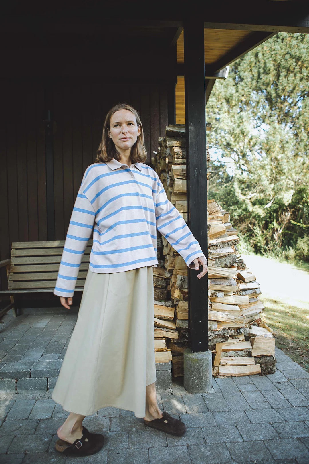 Agnes Nederdel, Sand Beige - Studio Feder